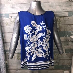 NWT Liz Claiborne Sleeveless Career Blouse Size L